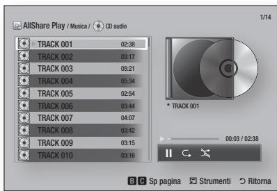 SAMSUNG BD-ES6000E - Ripetizione delle tracce di un CD audio - 1