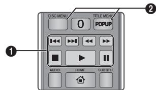 SAMSUNG BDF5500E - Botones del mando a distancia utilizados para reproducción de vídeo - 1