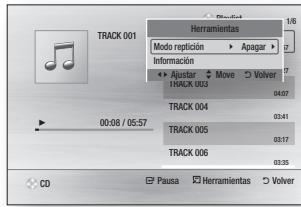 SAMSUNG BDF5500E - Repetición de un CD de audio (CD-DA)/MP3 - 1