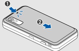 SAMSUNG PLAYER ONE - Installer la carte SIM et la batterie - 1