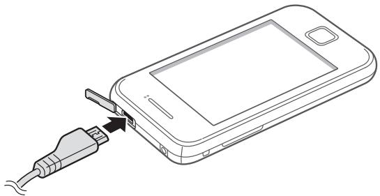 SAMSUNG GALAXY Y GT-S5360 - > Charger la batterie avec un chargeur - 1