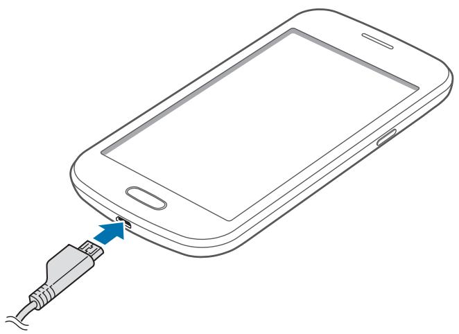 SAMSUNG GALAXY TREND LITE GT-S7390 - Charger la batterie avec le chargeur - 1
