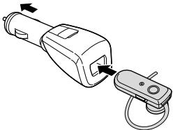 SAMSUNG WEP570 - De headset opladen via de telefoonhouder voor de auto - 1