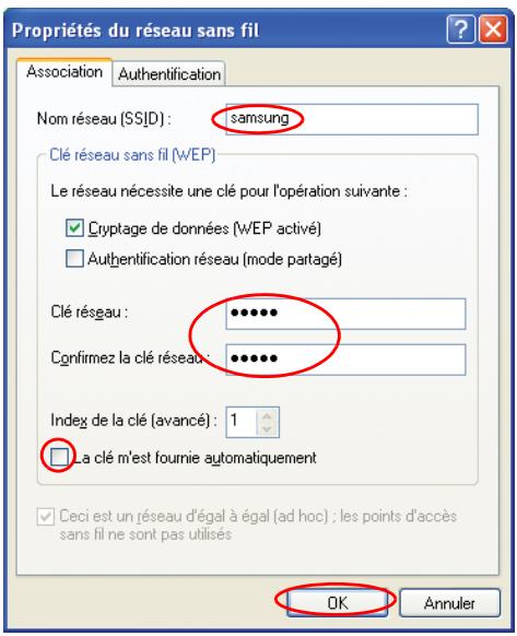SAMSUNG NX10RP0A3J - Etape 1. Paramétrage d'un réseau entre ordinateurs - 3