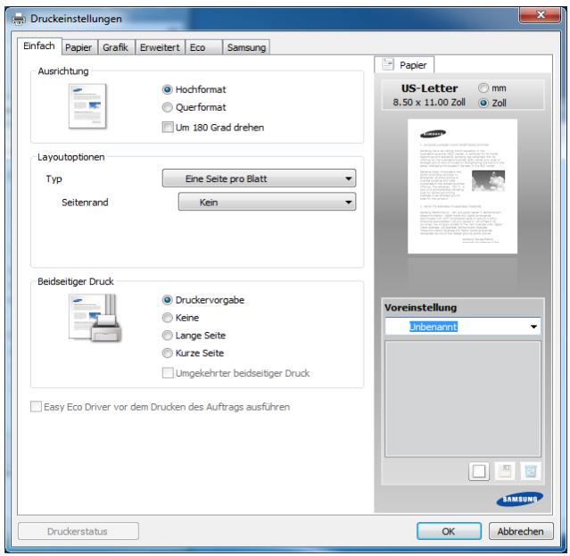 SAMSUNG SCX-4726FN - Öffnen des Fensters Druckeinstellungen - 2