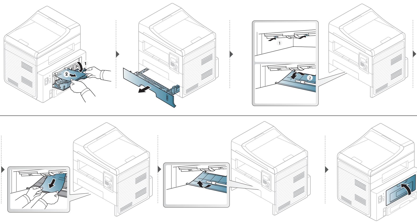 SAMSUNG SCX-4726FN - Beseitigen von Papierstaus - 1