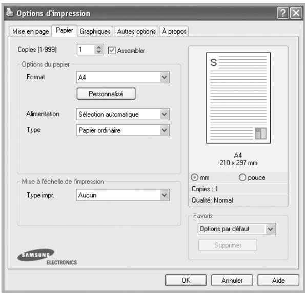 SAMSUNG ML-1630 - Onglet papier - 1