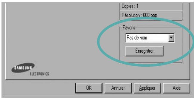 SAMSUNG ML-1630 - Utilisation d'un paramétrage favori - 1