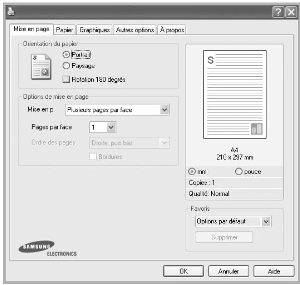 SAMSUNG ML-1630 - Onglet mise en page - 1