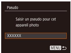 CANON IXUS 285, IXUS 285 HS - Modification du pseudonyme de l'appareil photo - 3