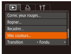 CANON IXUS 285, IXUS 285 HS - Modification des teintes de couleur de l'image (Mes couleurs) - 3
