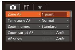 CANON POWERSHOT G7 X MARK II, POWERSHOT G7X MII - Modification du mode Zone AF - 3