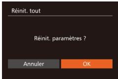 CANON POWERSHOT G7 X MARK II, POWERSHOT G7X MII - Rétablissement des réglages par défaut - 1
