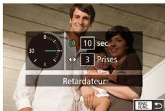 CANON POWERSHOT G7 X MARK II, POWERSHOT G7X MII - Personnalisation du retardateur - 4