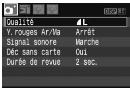 CANON EOS 450D - Procedure de réglage des menus - 1