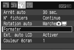 CANON EOS 450D - Formatage de la carte - 2
