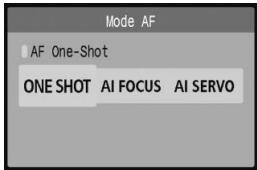 CANON EOS 450D - AF: Changement du mode autofocus - 2