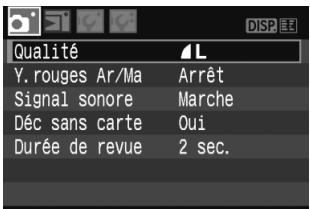 CANON EOS 450D - Écran de menu en mode de la zone élémentaire - 2