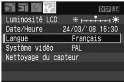 CANON EOS 450D - Affichez le menu. - 1