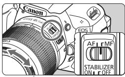Canon EOS AF MF STABILIZER ON OFF