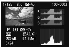 1/125 8.0 -1/2 100-0003 R G B P 2^-1/3 AWB WB.A2.G1 RAW+L 24.5Mo 3/24