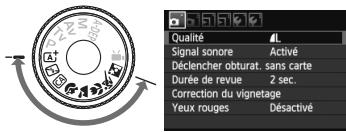 Qualité Signal sonore Activé Déclencher obturat. sans carte Durée de revue 2 sec. Correction du vignetage Yeux rouges Désactivé