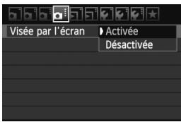 Visée par l'écran Activée Désactivée
