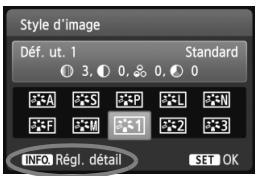 Style d'image Déf. ut. 1 Standard 3 0 0 0 A S P L N F M 1 2 3 INFO. Régl. détail SET OK