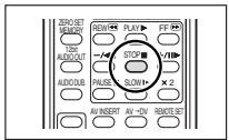 ZERO SET MEMORY TBI AUDIO OUT AUDIO DUB RENEW PLAY FFF -/+ STOP -/+ 2 PAUSE GLOW AV INSERT AV -DV REMOTE SET