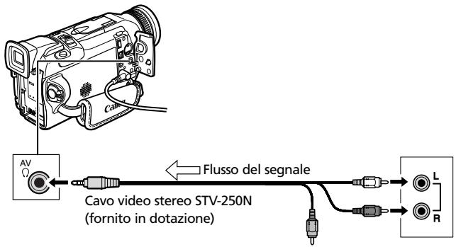 AV Flusso del segnale Cavo video stereo STV-250N (fornito in dotazione)