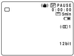 (●) SP PAUSE 0:00:00 5min (●) 1 12bit
