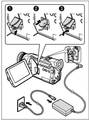 CANON MVX100I - Installazione della batteria di backup - 2
