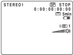 REC PAUSE STOP EJECT FF REV ▶/◀ : Riproduzione rapida in avanti / ×2▶/◀×2 : Riproduzione ×2 (in avanti e all'indietro) (□36) ×1▶/◀×1 : Riproduzione ×1 (in avanti e all'indietro) (□36) ▶/◀ : Riproduzione rallentata (in avanti e all'indietro) (□36) ||▶/◀ || : Riproduzione per avanzamento di fotogramma / ritorno di fotogramma (□36) ▶/|| ▶ : Pausa di riproduzione (in avanti e all'indietro) (□36) ▶/▼/▼: : Ricerca per data / ricerca di foto (□85) RTN ▶/◀ RTN : Memoria del punto di zero (in avanti e all'indietro) (□86) ●/●|| : Montaggio con inserimento AV (□94) ●/●|| : Doppiaggio audio (□96) STEREO1 PAUSE 1 : 23 : 45 : 00 END Codice temporale (□86) Nastro residuo Carica residua della batteria (□16) Modalità sensore telecomando (□47) Modalità audio (□68) Batteria di backup (□17) Allarme condensa (□147)
