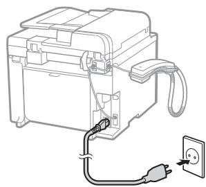 CANON L410 - Het netsnoer aansluiten en het apparaat INSCHAKELEN - 2