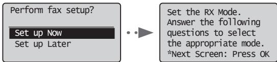 CANON L410 - Specify the initial fax settings. - 1