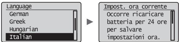 CANON L410 - Selezione delle impostazioni iniziali - 1