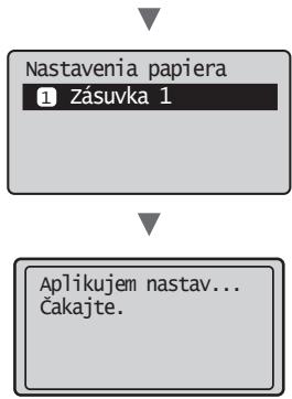 CANON L410 - Nastavenie formatu a typu papiera - 2