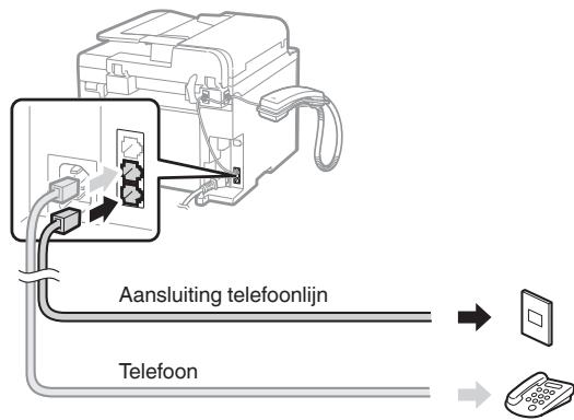 CANON L410 - Sluit het telefoonsnoer aan. - 1
