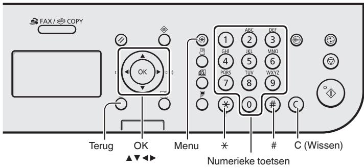 CANON L410 - Navigeren in het menu en tekstinvoermethode - 1