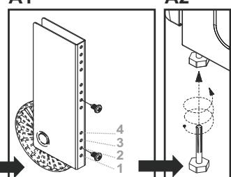 CANDY CCV5543BX/1 - Hohenverstellbare Fuß und Räder - 2