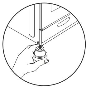 CANDY CCV5543BX/1 - Adjustable feet and wheels. - 5