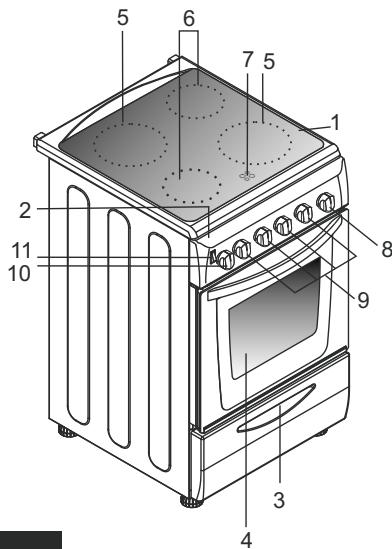 CANDY CCV5543BX/1 - × 60 COOKER - 2