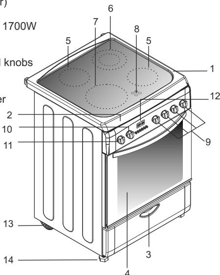 CANDY CCV5543BX/1 - × 60 COOKER - 1