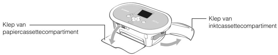 CANON SELPHY CP770 - Open de twee kleppen van de printer. - 1