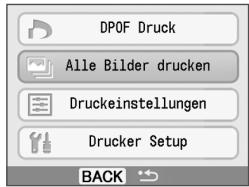 CANON SELPHY CP770 - Drücken Sie die Taste (MENU), und wahlen Sie mithilfe von ▲ oder ▼ die Option [Alle Bilder drucken] aus. - 1