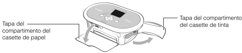 CANON SELPHY CP770 - Abra las dos tapas de la impresora. - 1
