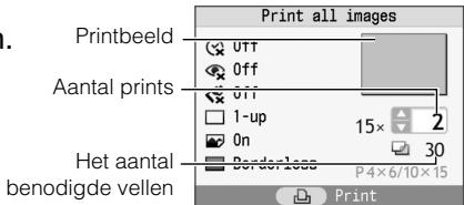 CANON SELPHY CP770 - Druk op OK en controller de instelleningen. - 2