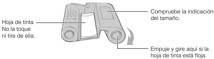 CANON SELPHY CP770 - Compruebe que la hoja de tinta está tirante, no floja. - 1