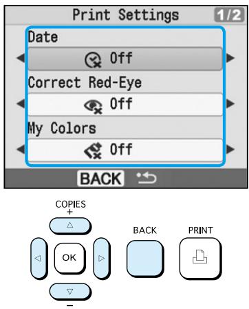 CANON SELPHY CP780 - Display the settings screen. - 1