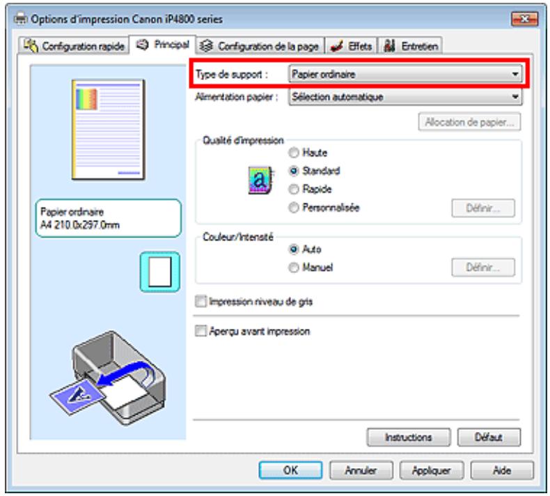 CANON PIXMA IP4850 - Réglage des couleurs avec le pilote d'imprimante - 1